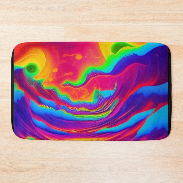 Item preview, Abstraction elemental psychodelic many colors fire and water overlapping art designed and sold by ValleyDream.