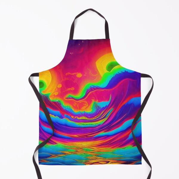 Item preview, Abstraction elemental psychodelic many colors fire and water overlapping art designed and sold by ValleyDream.
