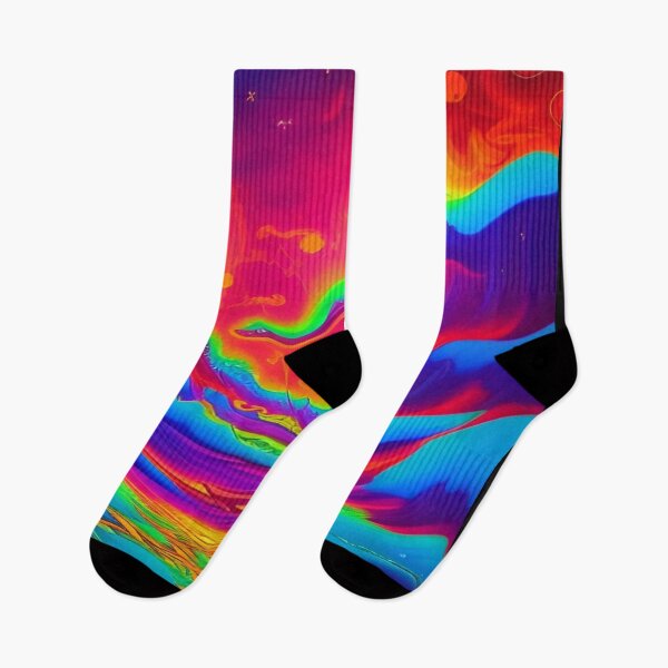Item preview, Abstraction elemental psychodelic many colors fire and water overlapping art designed and sold by ValleyDream.