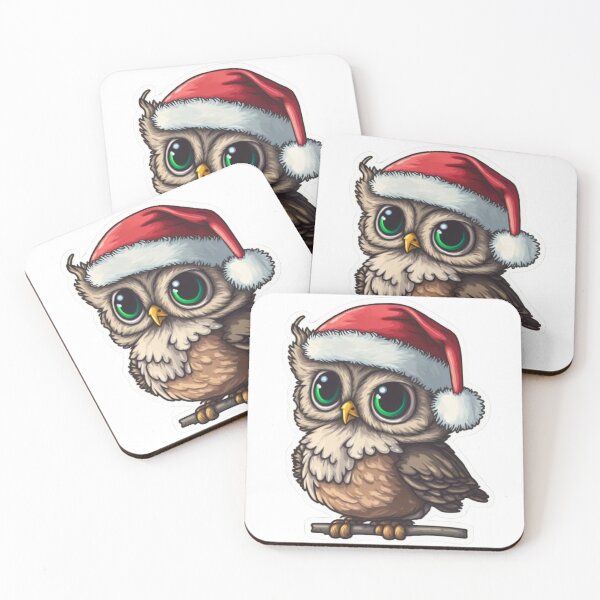 Item preview, Christmas baby owl with santa hat designed and sold by Victorsju.