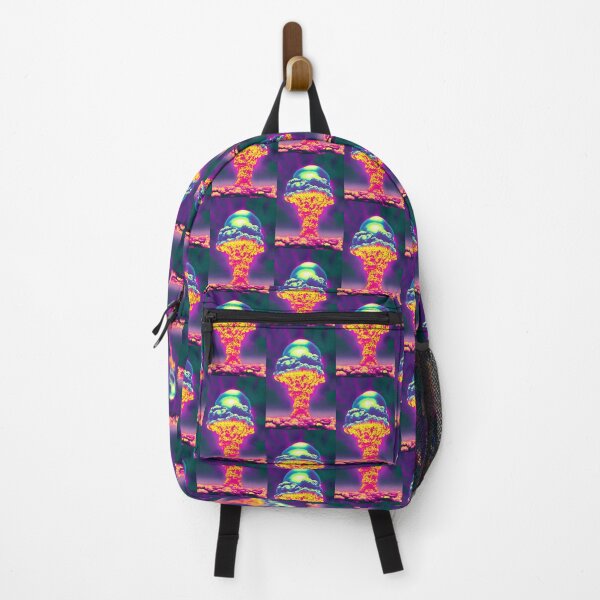 Item preview, Nuclear Explosion Mushroom Cloud Vaporwave Design Artwork designed and sold by StickerBird.