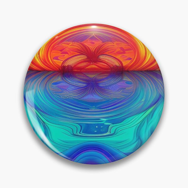 Item preview, Abstraction elemental psychodelic many colors fire and water overlapping art designed and sold by ValleyDream.