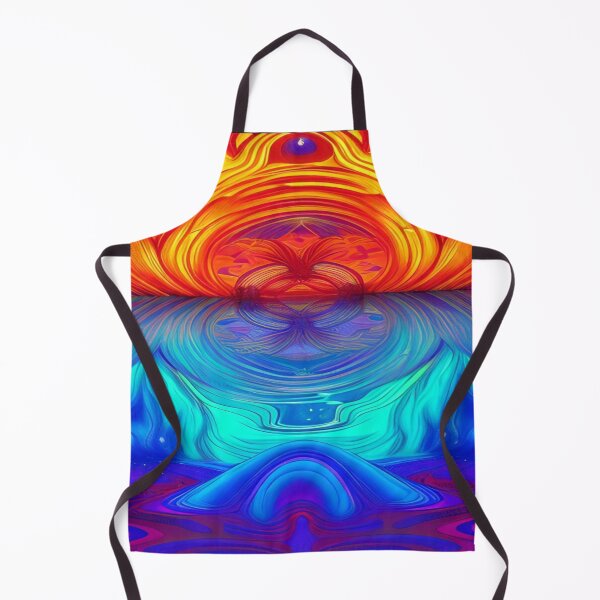 Item preview, Abstraction elemental psychodelic many colors fire and water overlapping art designed and sold by ValleyDream.