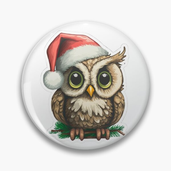 Item preview, Christmas owl with santa hat designed and sold by Victorsju.