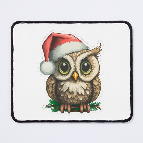 Item preview, Christmas owl with santa hat designed and sold by Victorsju.
