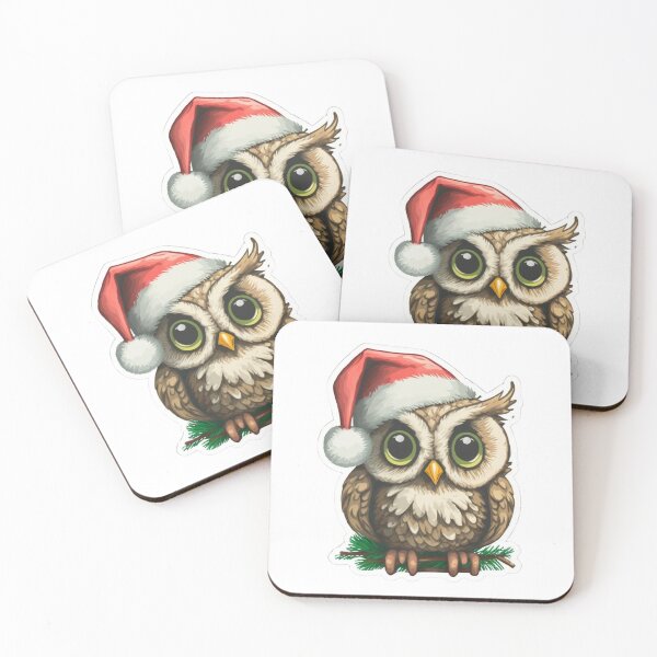 Item preview, Christmas owl with santa hat designed and sold by Victorsju.
