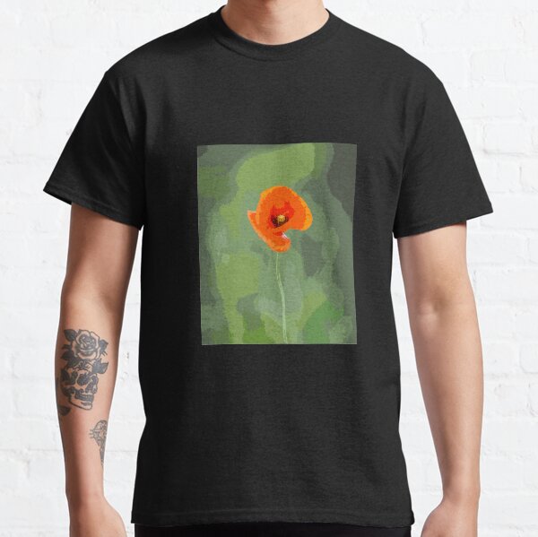 red field poppy plower Classic T-Shirt