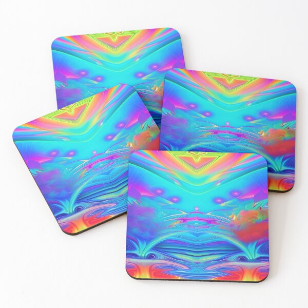 Item preview, Abstraction elemental psychodelic many colors fire and water overlapping art designed and sold by ValleyDream.