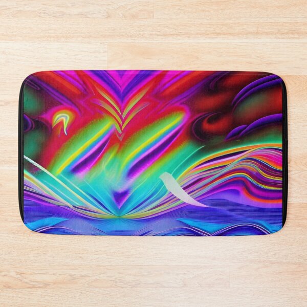 Item preview, Abstraction elemental psychodelic many colors fire and water overlapping art designed and sold by ValleyDream.