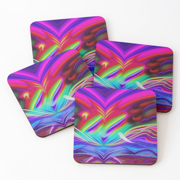 Item preview, Abstraction elemental psychodelic many colors fire and water overlapping art designed and sold by ValleyDream.
