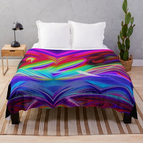 Item preview, Abstraction elemental psychodelic many colors fire and water overlapping art designed and sold by ValleyDream.