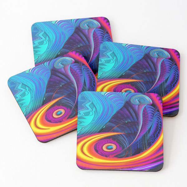 Item preview, Abstraction elemental psychodelic many colors fire and water overlapping art designed and sold by ValleyDream.