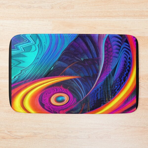 Item preview, Abstraction elemental psychodelic many colors fire and water overlapping art designed and sold by ValleyDream.