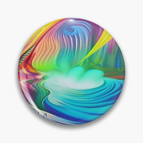 Item preview, Abstraction elemental psychodelic many colors fire and water overlapping art designed and sold by ValleyDream.