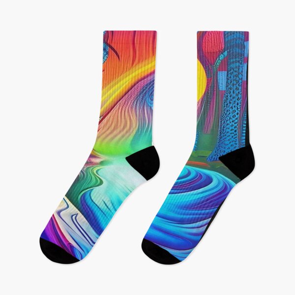 Item preview, Abstraction elemental psychodelic many colors fire and water overlapping art designed and sold by ValleyDream.