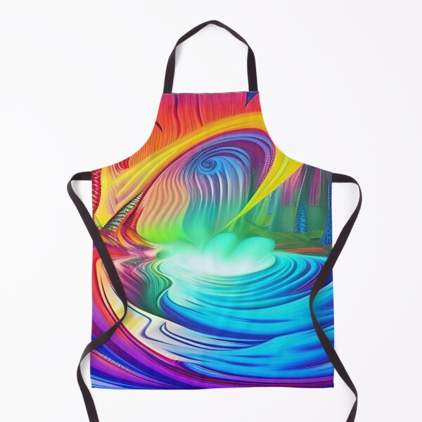 Item preview, Abstraction elemental psychodelic many colors fire and water overlapping art designed and sold by ValleyDream.