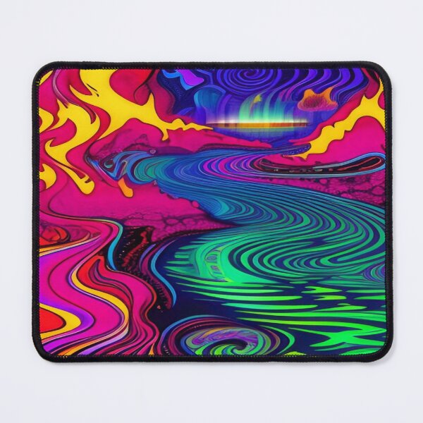 Item preview, Abstraction elemental psychodelic many colors fire and water overlapping art designed and sold by ValleyDream.
