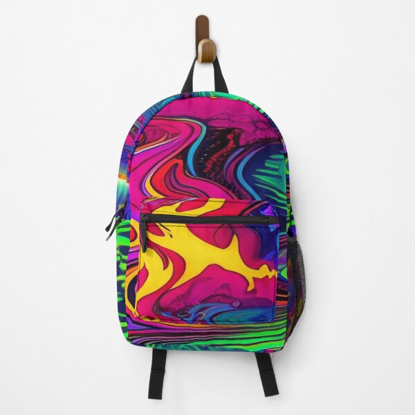 Item preview, Abstraction elemental psychodelic many colors fire and water overlapping art designed and sold by ValleyDream.