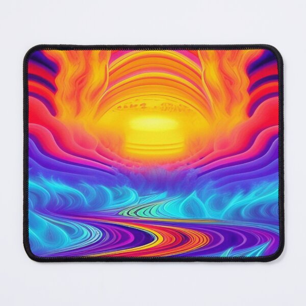 Item preview, Abstraction elemental psychodelic many colors fire and water overlapping art designed and sold by ValleyDream.