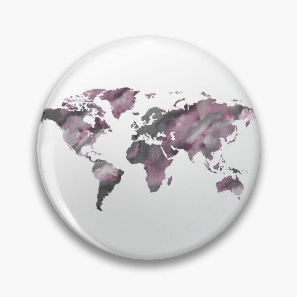 Item preview, Watercolor Map Of The World Silhouette PNG Design XII designed and sold by Irina Sztukowski.
