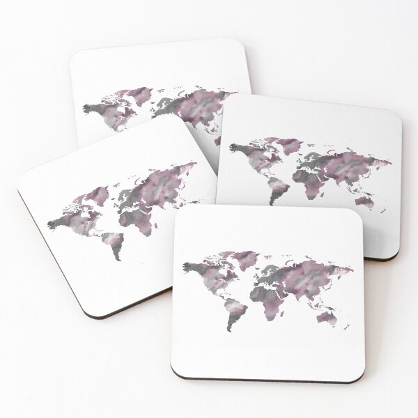 Item preview, Watercolor Map Of The World Silhouette PNG Design XII designed and sold by Irina Sztukowski.