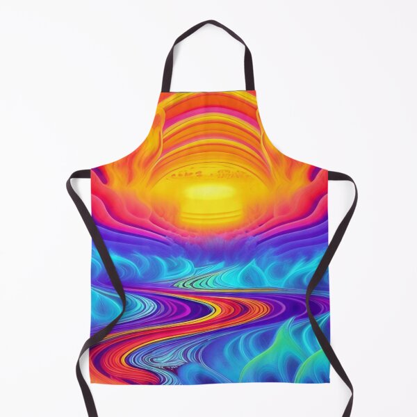 Item preview, Abstraction elemental psychodelic many colors fire and water overlapping art designed and sold by ValleyDream.