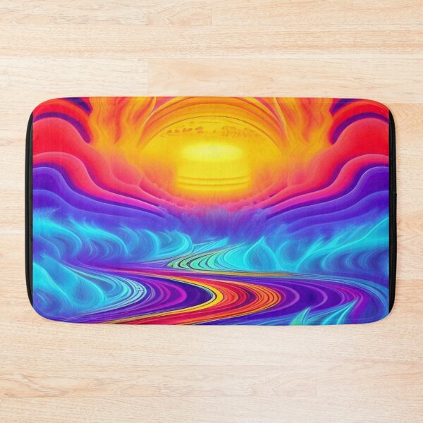 Item preview, Abstraction elemental psychodelic many colors fire and water overlapping art designed and sold by ValleyDream.