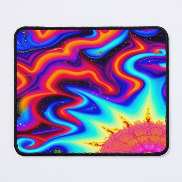 Item preview, Abstraction elemental psychodelic many colors fire and water overlapping art designed and sold by ValleyDream.