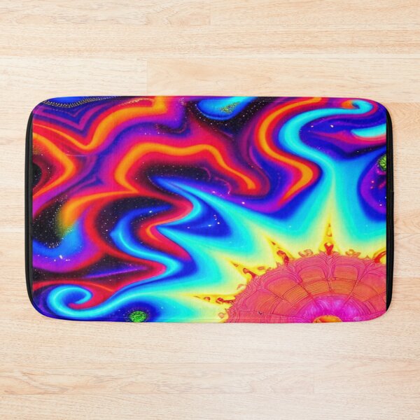 Item preview, Abstraction elemental psychodelic many colors fire and water overlapping art designed and sold by ValleyDream.