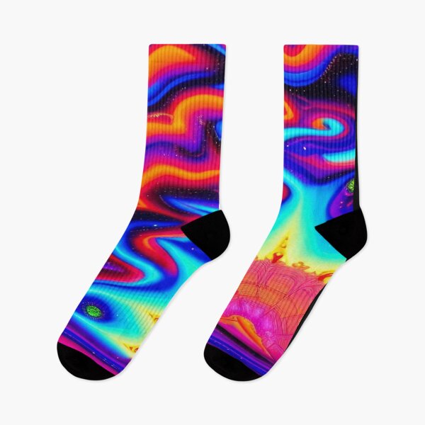 Item preview, Abstraction elemental psychodelic many colors fire and water overlapping art designed and sold by ValleyDream.