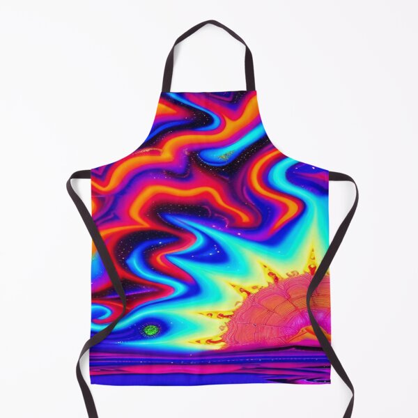 Item preview, Abstraction elemental psychodelic many colors fire and water overlapping art designed and sold by ValleyDream.