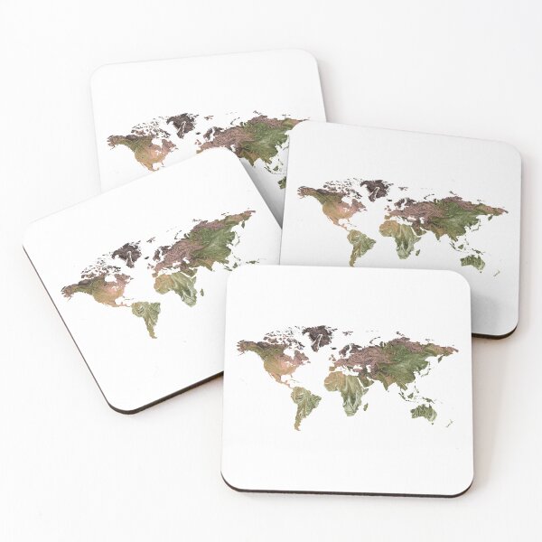 Item preview, Watercolor Map Of The World Silhouette PNG Design XIV designed and sold by Irina Sztukowski.