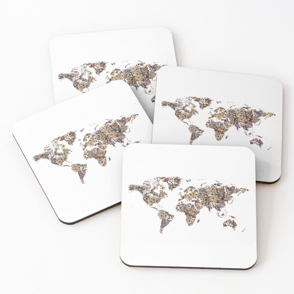 Item preview, Watercolor Map Of The World Silhouette PNG Design XV designed and sold by Irina Sztukowski.