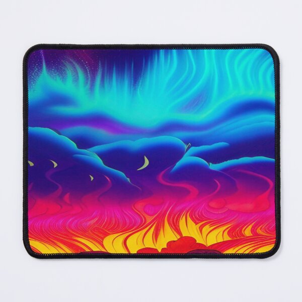 Item preview, Abstraction elemental psychodelic many colors fire and water overlapping art designed and sold by ValleyDream.