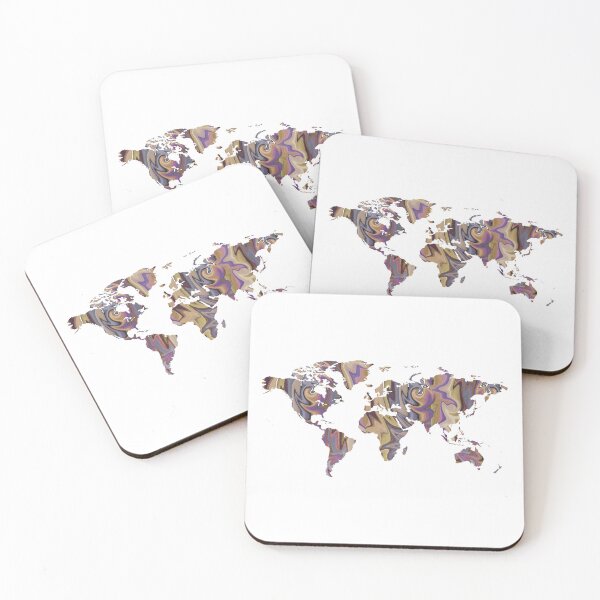 Item preview, Watercolor Map Of The World Silhouette PNG Design XVI designed and sold by Irina Sztukowski.