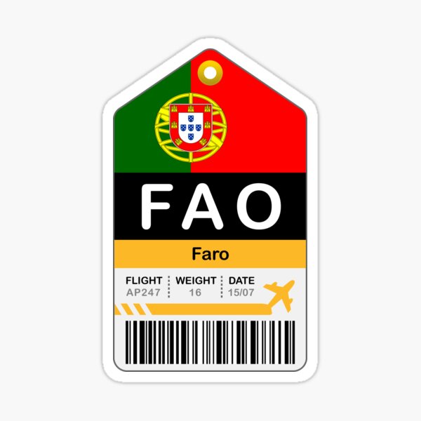 Aperçu de l'œuvre Faro Luggage Tag - Airport créée et vendue par oclatikaz.