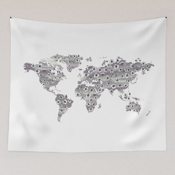 Item preview, Watercolor Map Of The World Silhouette PNG Design XVII designed and sold by Irina Sztukowski.