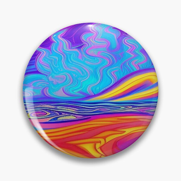 Item preview, Abstraction elemental psychodelic many colors fire and water overlapping art designed and sold by ValleyDream.