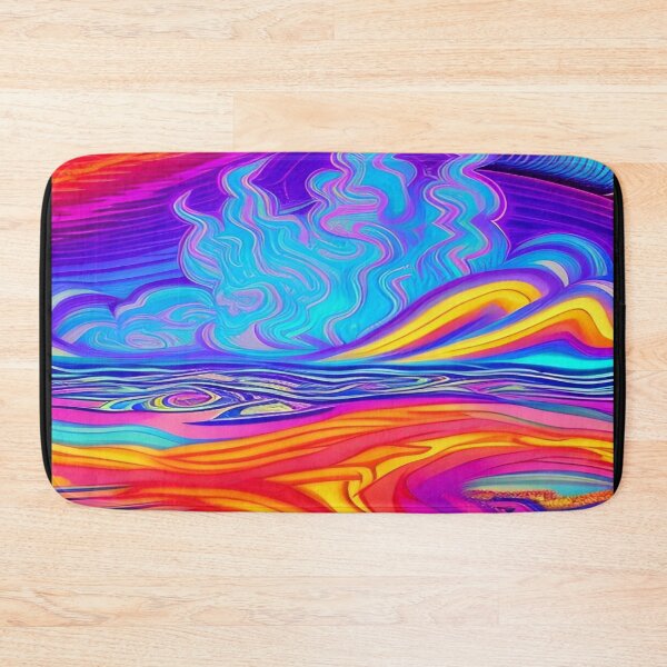 Item preview, Abstraction elemental psychodelic many colors fire and water overlapping art designed and sold by ValleyDream.