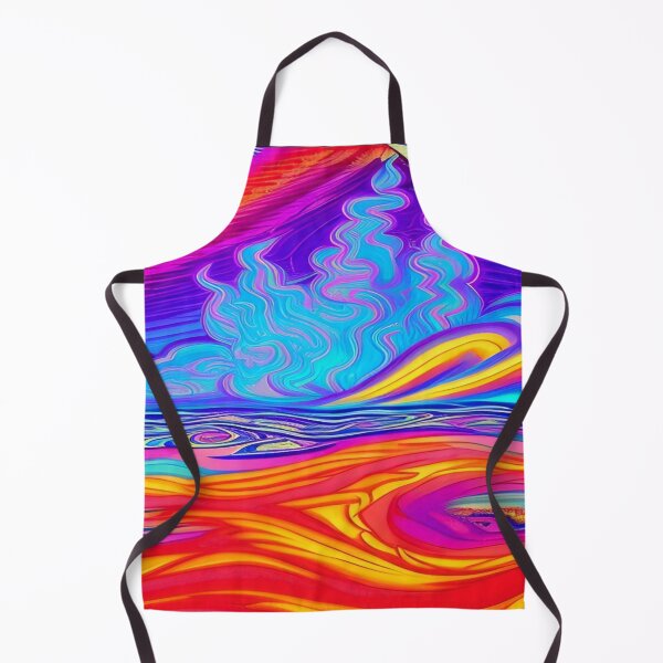 Item preview, Abstraction elemental psychodelic many colors fire and water overlapping art designed and sold by ValleyDream.