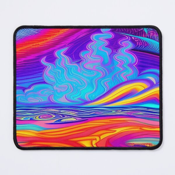 Item preview, Abstraction elemental psychodelic many colors fire and water overlapping art designed and sold by ValleyDream.