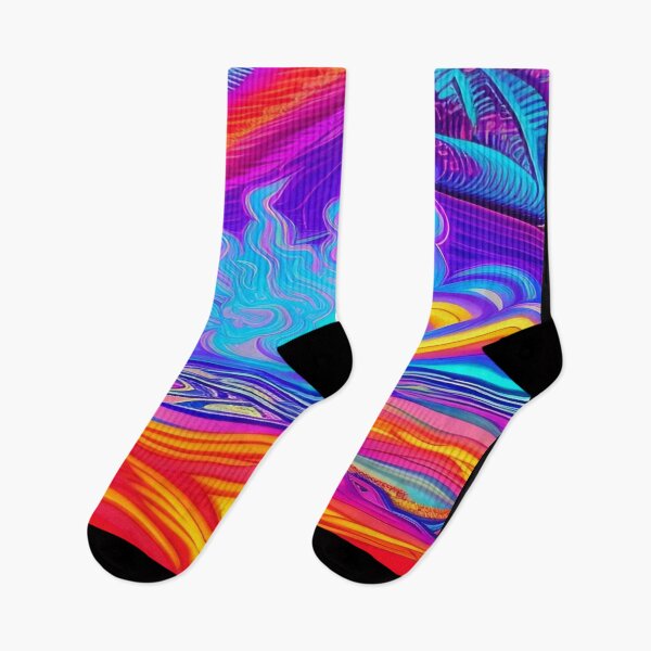 Item preview, Abstraction elemental psychodelic many colors fire and water overlapping art designed and sold by ValleyDream.