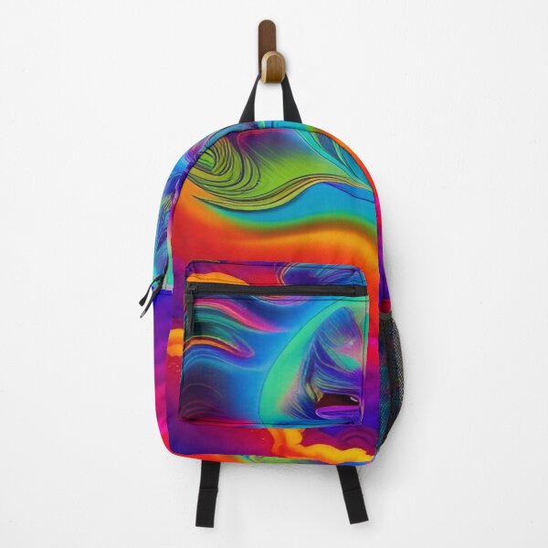 Item preview, Abstraction elemental psychodelic many colors fire and water overlapping art designed and sold by ValleyDream.