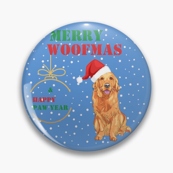 Item preview, Merry Woofmas And Happy Paw Year Golden Retriever designed and sold by 8justart socks and more.