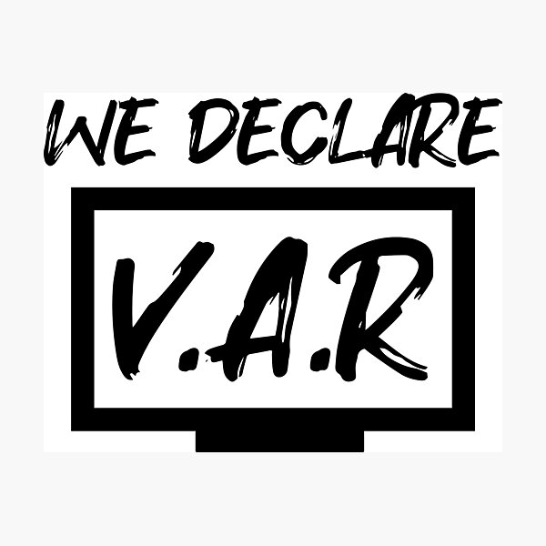 Item preview, We Declare VAR Football (Black) designed and sold by Aerodin.