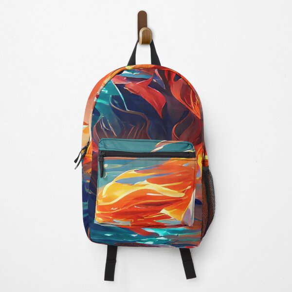 Item preview, Abstraction elemental psychodelic many colors fire and water overlapping art designed and sold by ValleyDream.