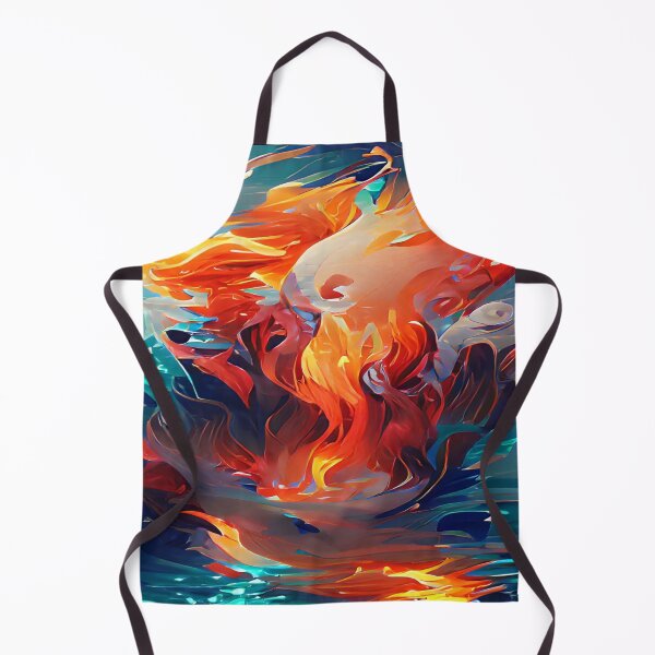 Item preview, Abstraction elemental psychodelic many colors fire and water overlapping art designed and sold by ValleyDream.