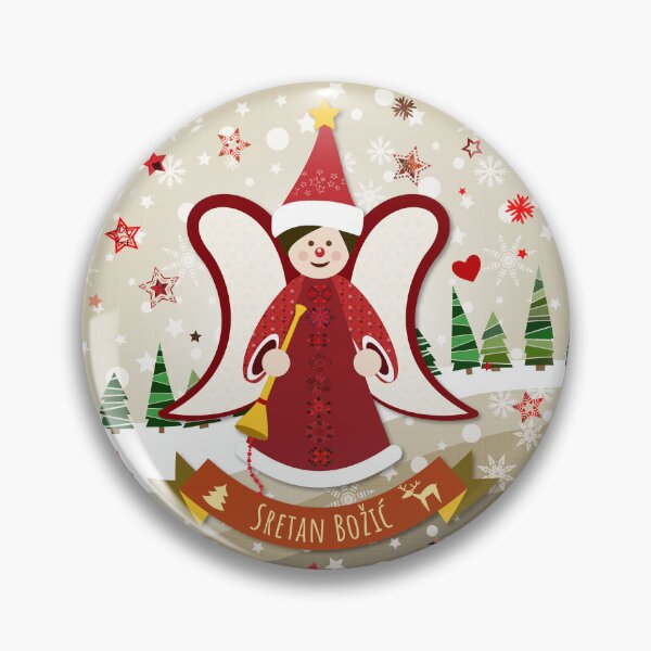 Item preview, Christmas Angel "Sretan Božić" designed and sold by MC Art Studio.