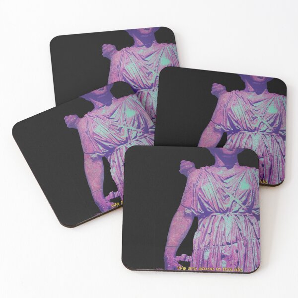 Item preview, Dark Academia Impressionistic Statue Oil Painting, Solitude Quote Art Prints designed and sold by CheHojas.