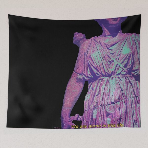 Item preview, Dark Academia Impressionistic Statue Oil Painting, Solitude Quote Art Prints designed and sold by CheHojas.